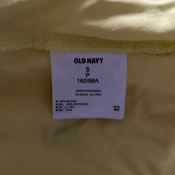 Old Navy Thin Strap mini dress yellow Small Petite - Picture 7 of 9